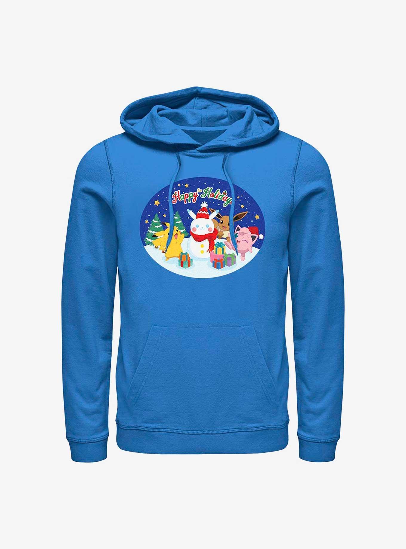 Pokemon Happy Holidays Snowman Hoodie, ROYAL, hi-res