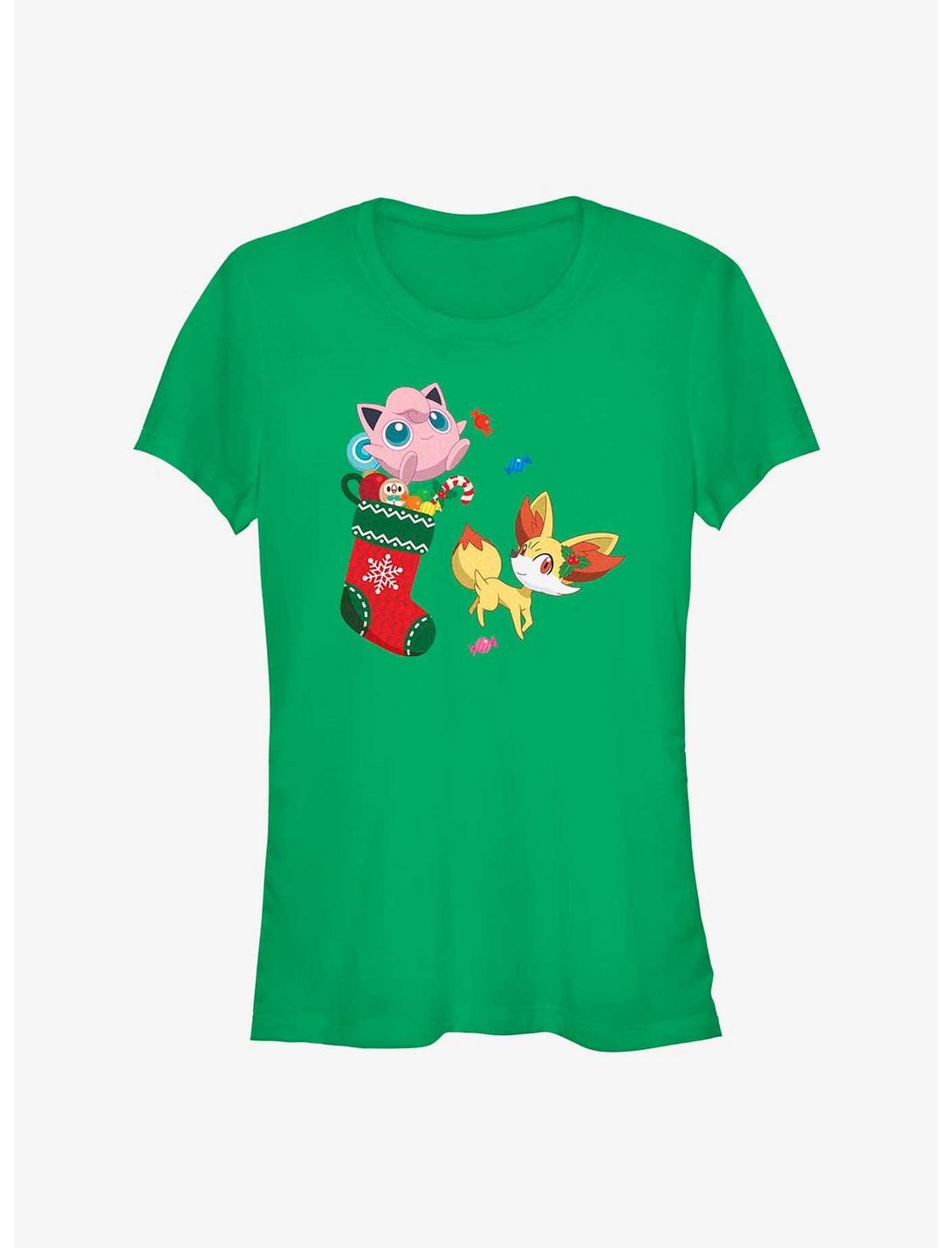 Pokemon Jiggly Puff and Fennekin Gift Stocking Girls T-Shirt, KELLY, hi-res