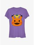 Pokemon Pumpkin Pikachu Girls T-Shirt, PURPLE, hi-res