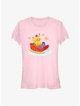 Pokemon Pikachu Sleigh Ride Girls T-Shirt, LIGHT PINK, hi-res