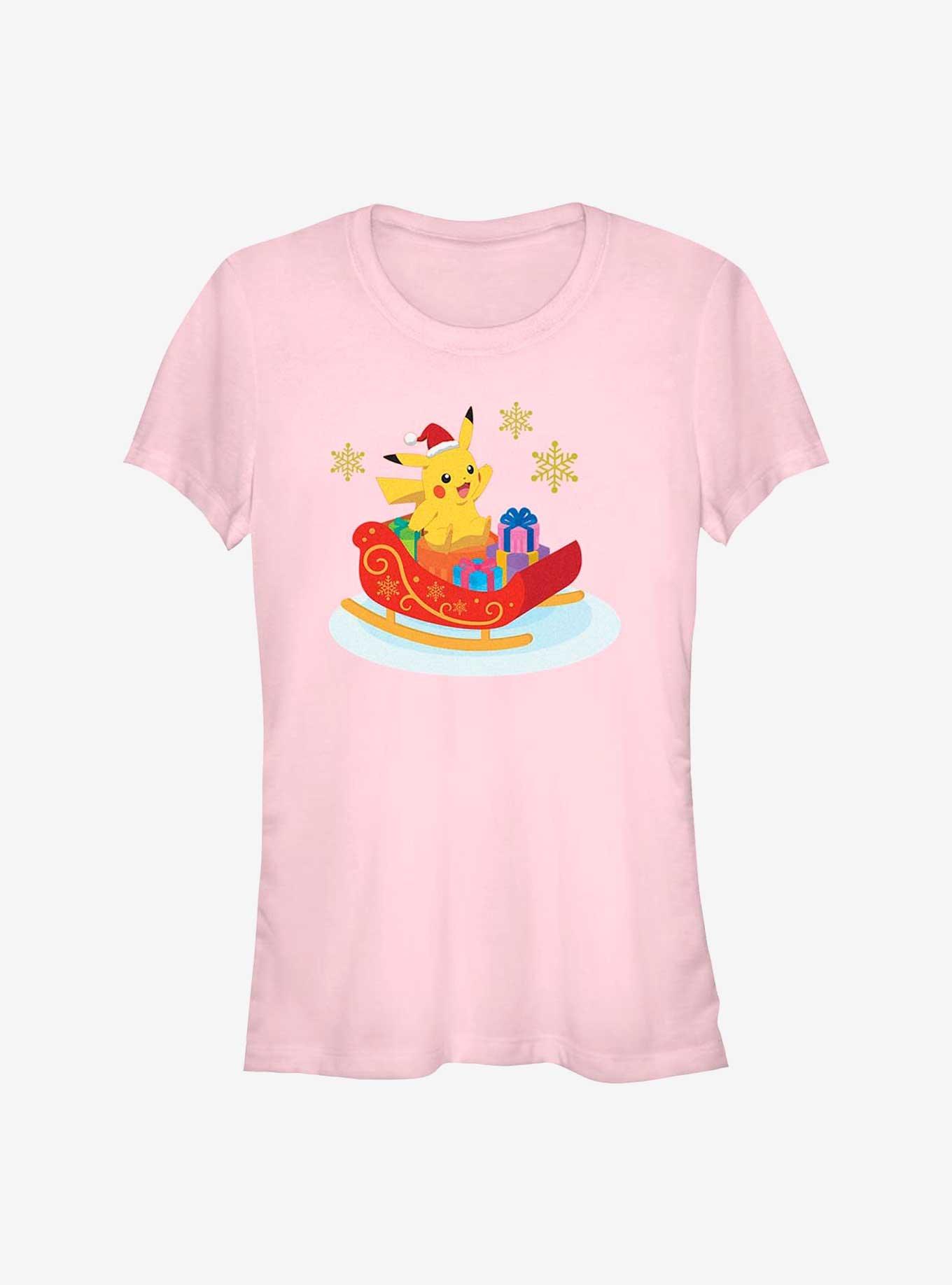 Pokemon Pikachu Sleigh Ride Girls T-Shirt, , hi-res