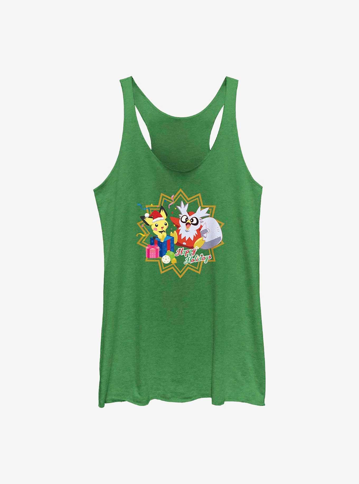 Pokemon Pichu and Delibird Holiday Party Girls Tank, , hi-res