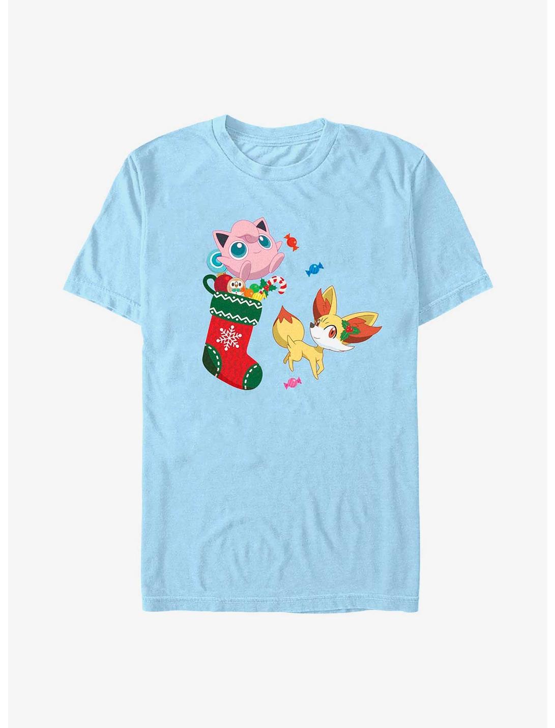 Pokemon Jiggly Puff and Fennekin Gift Stocking T-Shirt, LT BLUE, hi-res