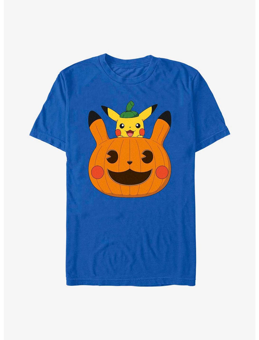 Pokemon Pumpkin Pikachu T-Shirt, ROYAL, hi-res
