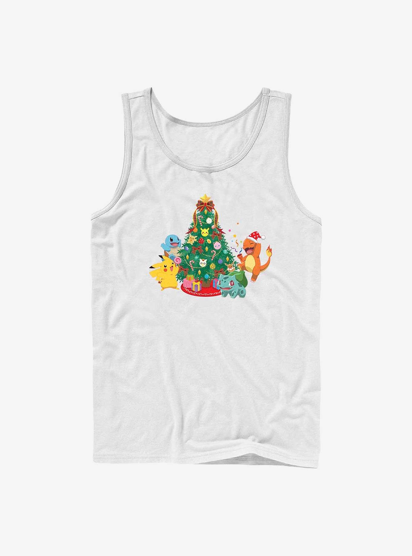 Pokemon Christmas Tree Tank Top, WHITE, hi-res
