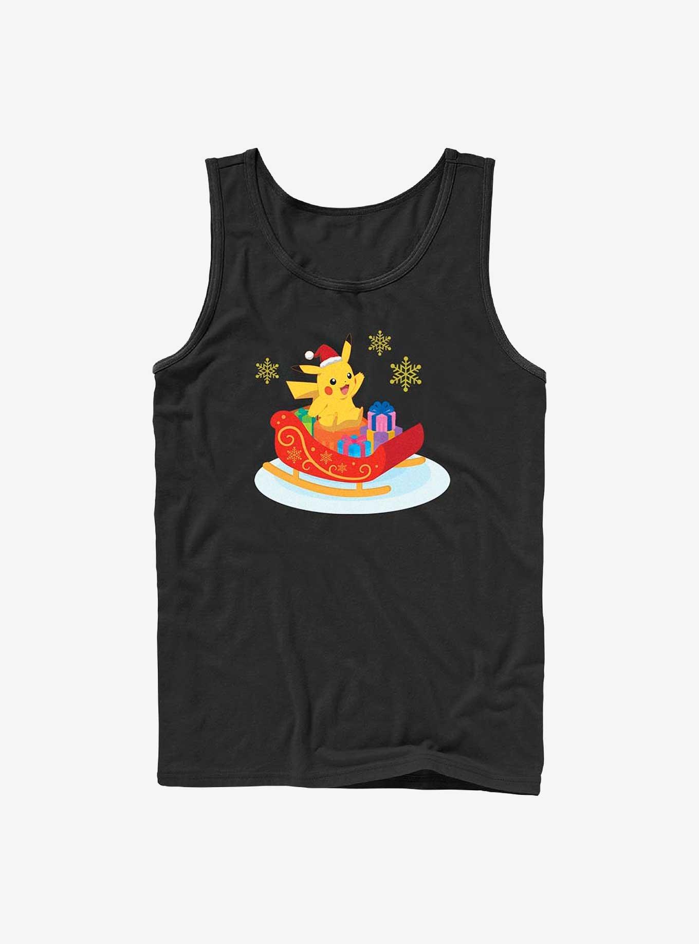 Pokemon Pikachu Sleigh Ride Tank, BLACK, hi-res