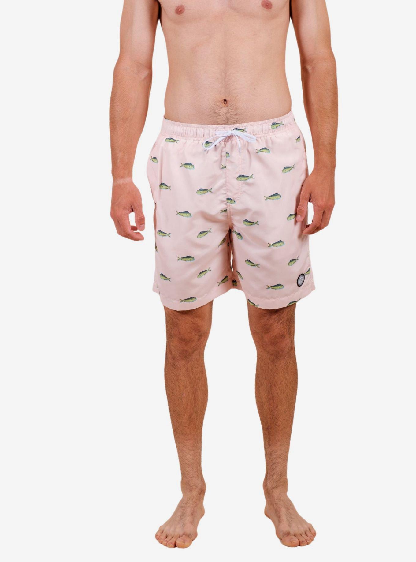 Light Pink Mahi-Mahi Swim Trunks, LIGHT PINK, hi-res