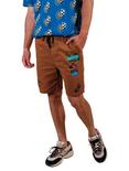 Tobacco Culture Worldwide Twill Shorts, BROWN, hi-res