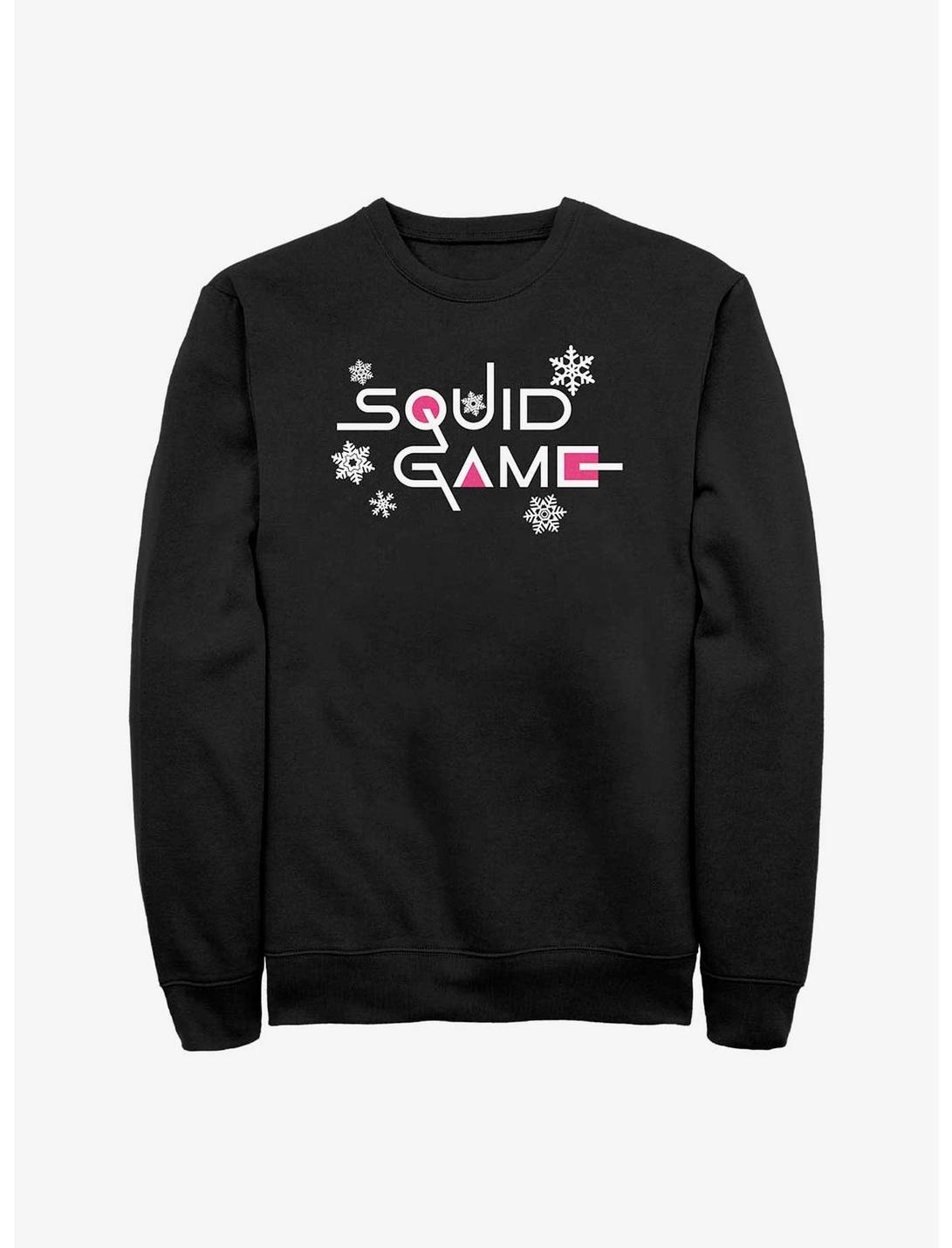 Squid Game Snowflake Logo Sweatshirt, BLACK, hi-res