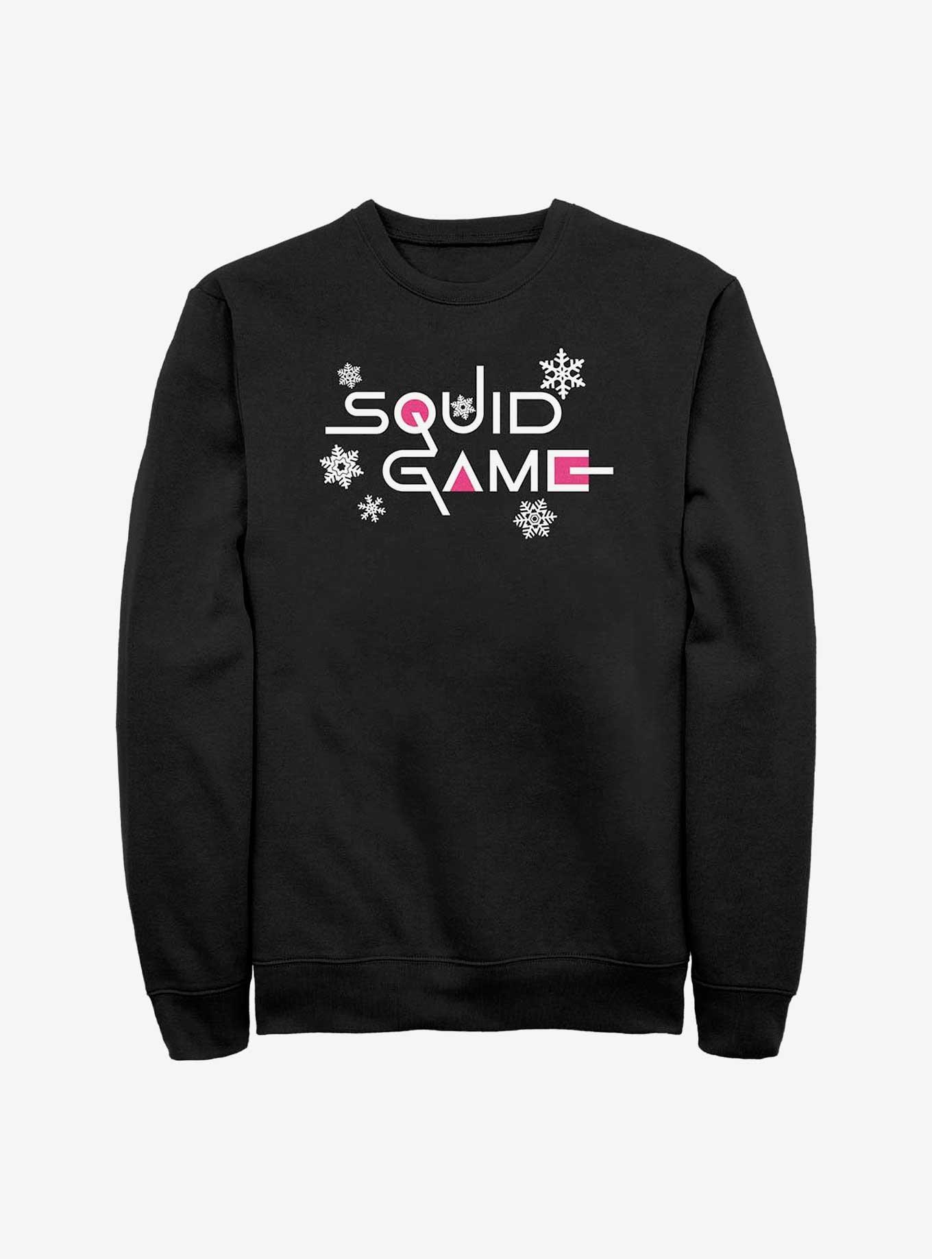 Squid Game Snowflake Logo Sweatshirt, BLACK, hi-res