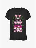 Squid Game Tis The Season To Play Games Girls T-Shirt, BLACK, hi-res