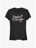 Squid Game Snowflake Logo Girls T-Shirt, BLACK, hi-res