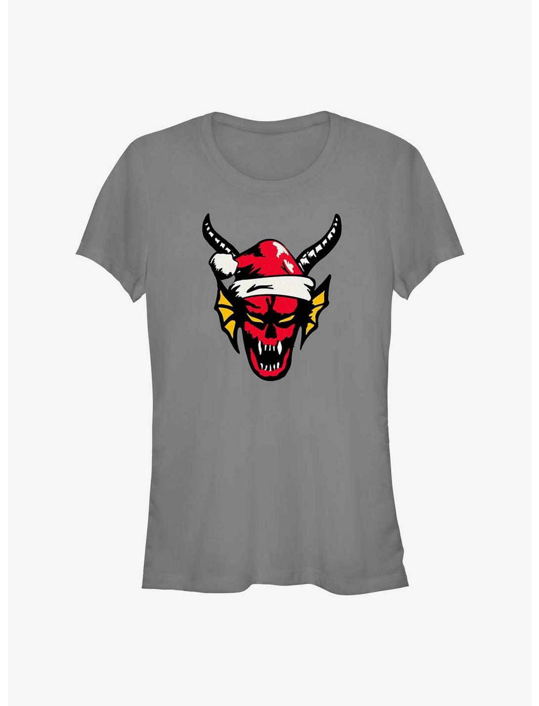 Stranger Things Hellfire Christmas Club Girls T-Shirt, CHARCOAL, hi-res