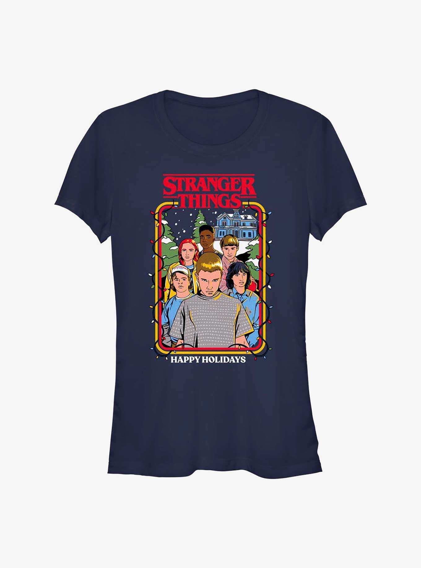 Stranger Things Happy Holidays Stranger Squad Girls T-Shirt, , hi-res