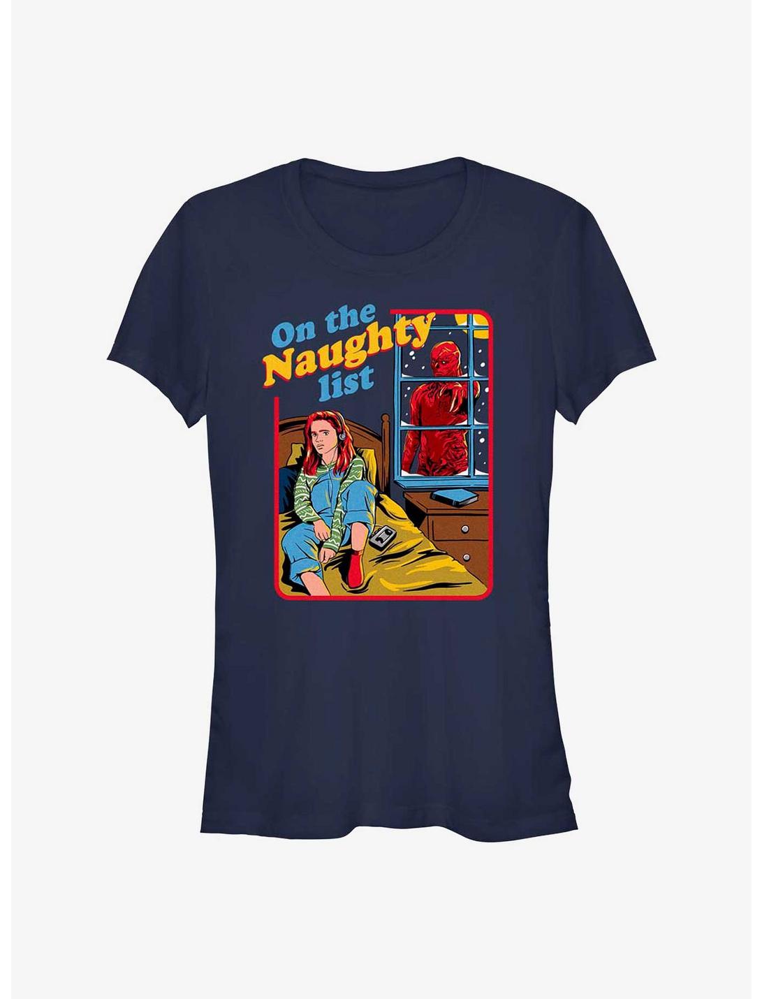 Stranger Things Max On The Naughty List Girls T-Shirt, NAVY, hi-res