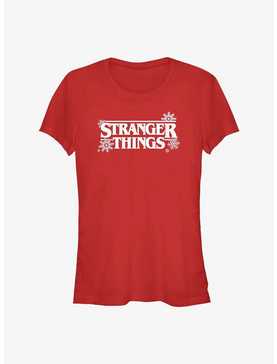 Stranger Things Snowflake Logo Girls T-Shirt, , hi-res