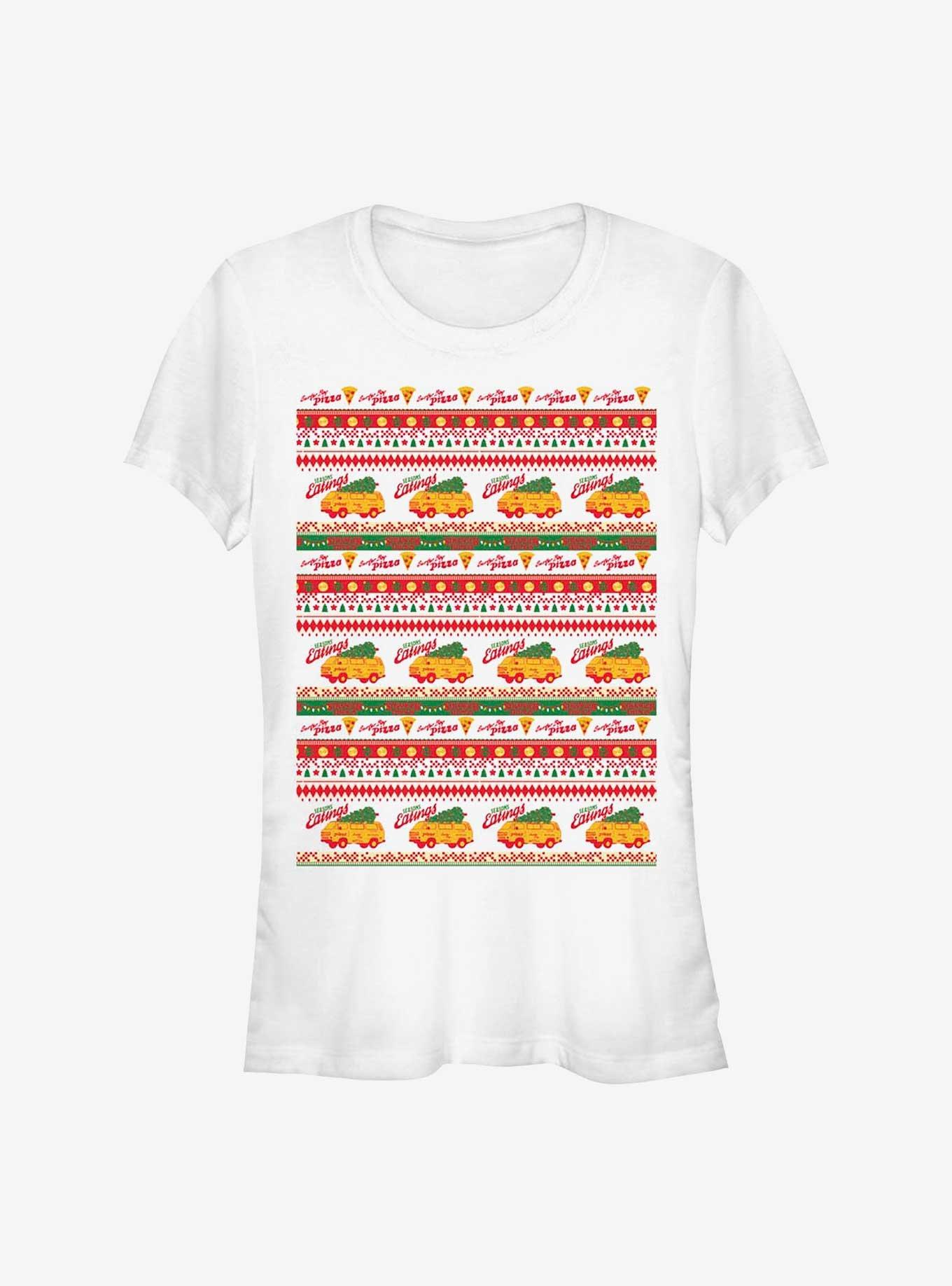 Stranger Things Surfer Boy Pizza Pattern Girls T-Shirt, , hi-res