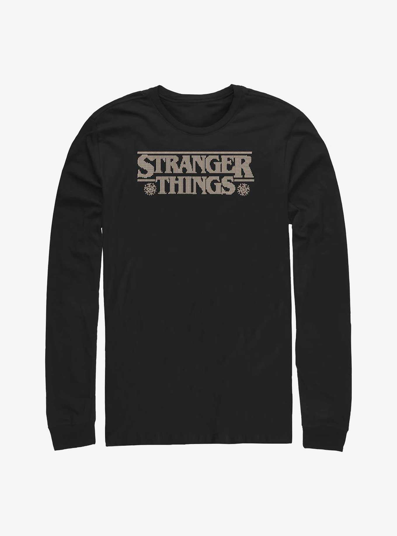 Stranger Things Knitted Logo Long-Sleeve T-Shirt, , hi-res