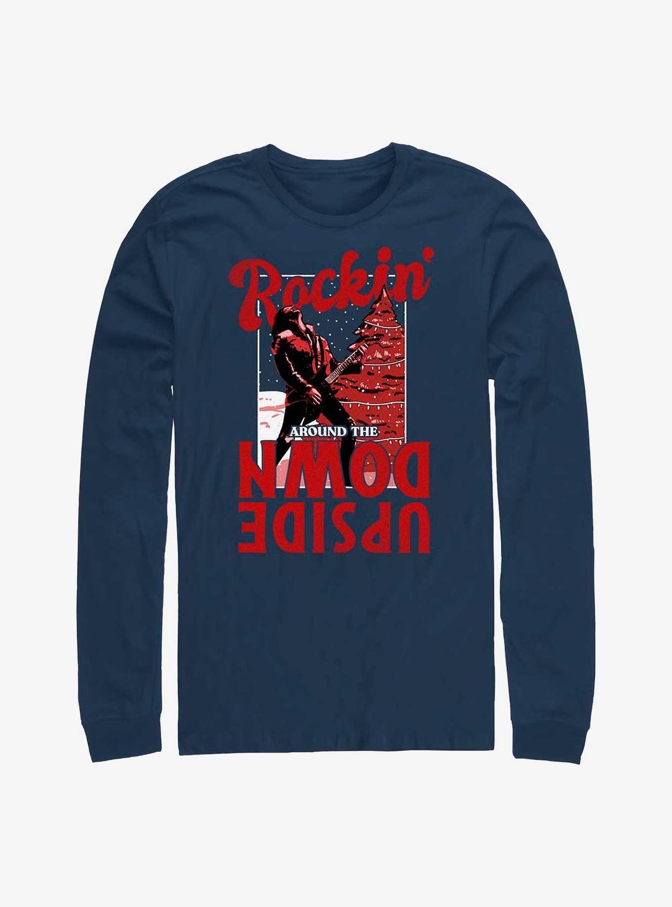 Stranger Things Eddie Rockin' Around Long-Sleeve T-Shirt, NAVY, hi-res