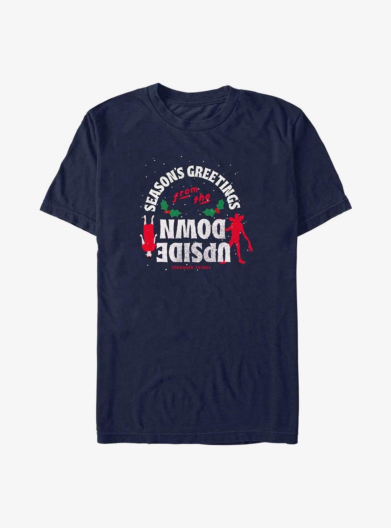 Stranger Things Eleven Season's Greetings T-Shirt, NAVY, hi-res