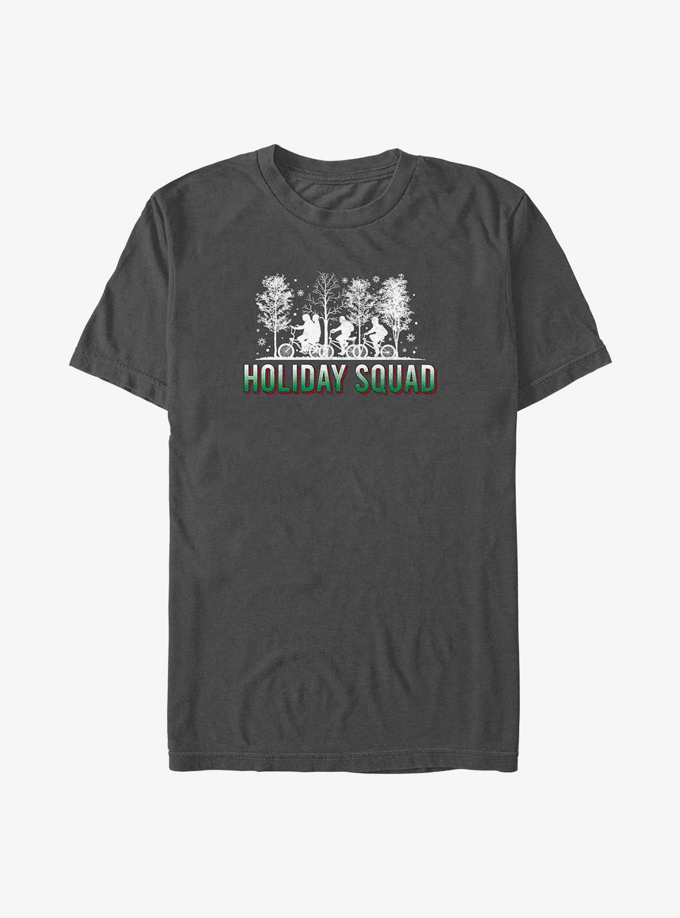 Stranger Things Holiday Squad Bike Ride T-Shirt, CHARCOAL, hi-res