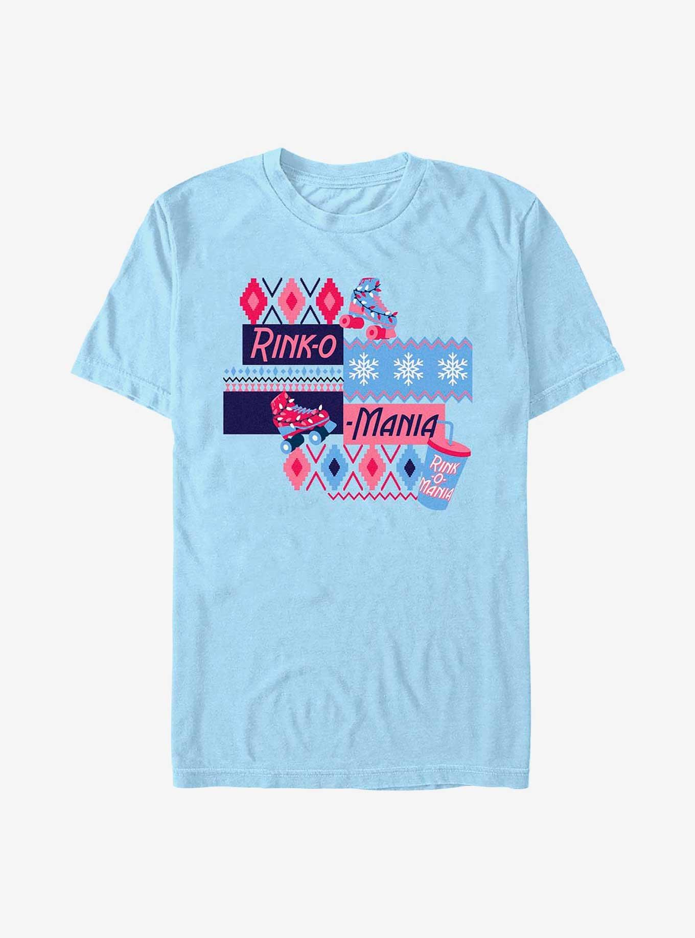 Stranger Things Rink-O-Mania Logo T-Shirt, LT BLUE, hi-res