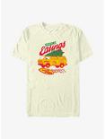 Stranger Things Season's Eatings Surfer Boy Pizza T-Shirt, NATURAL, hi-res