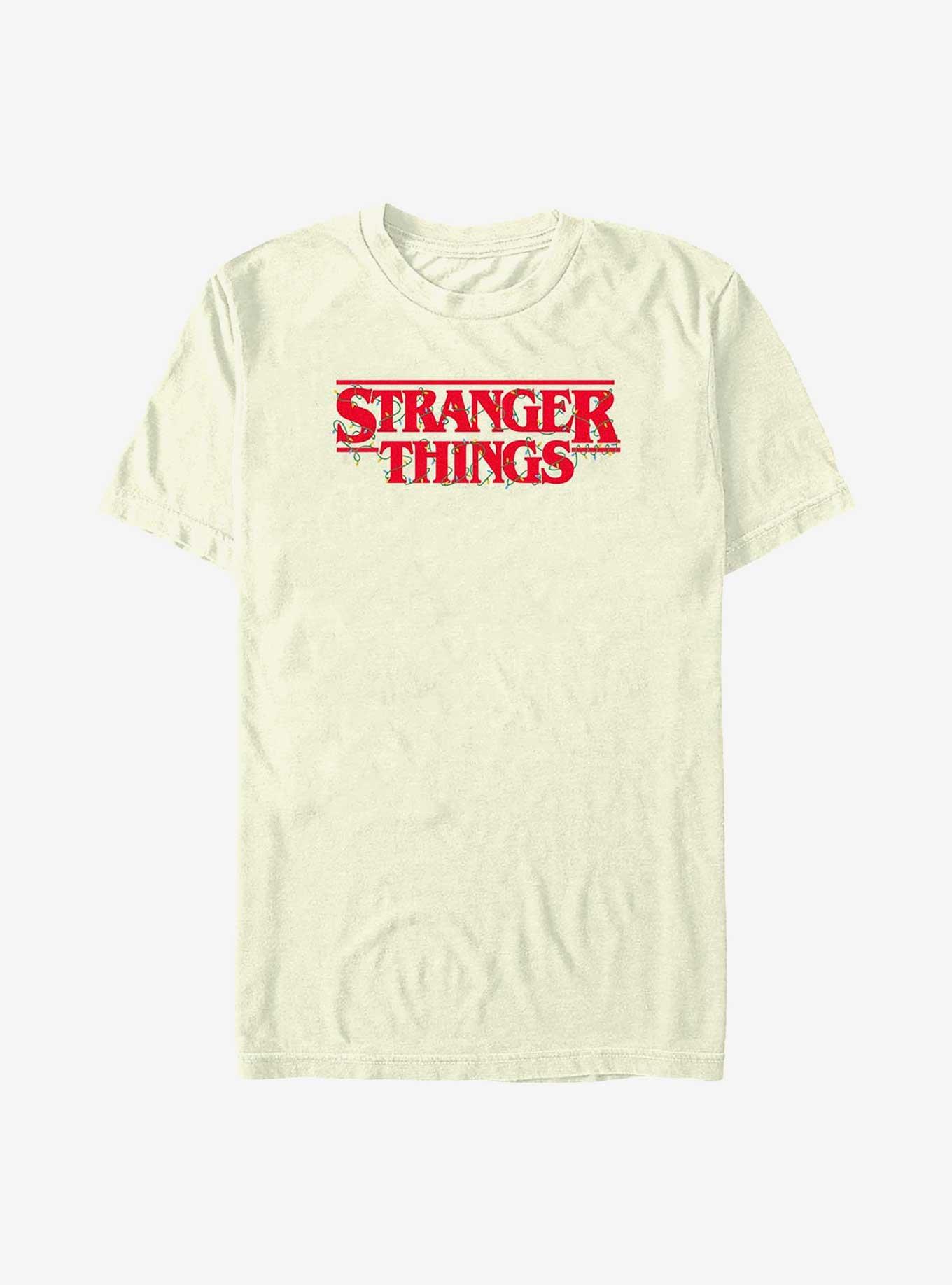 Stranger Things Christmas Lights Logo T-Shirt, , hi-res