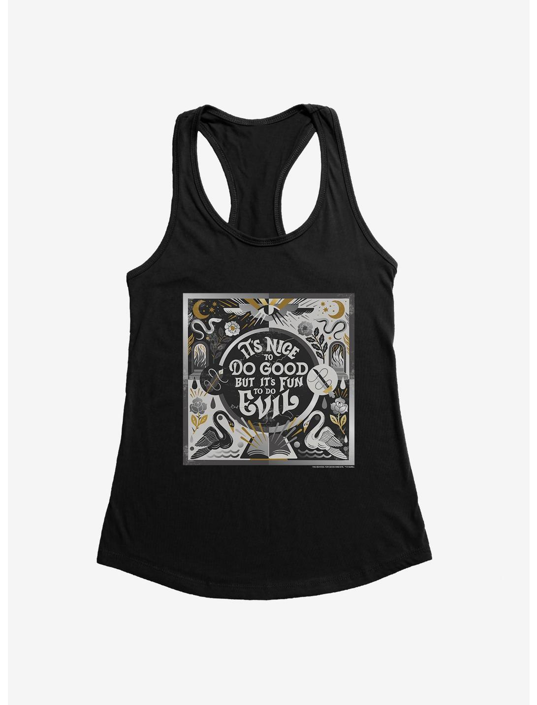 The School For Good And Evil Nice, But Fun Girls Tank, BLACK, hi-res