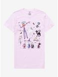 The Nightmare Before Christmas Pink Collage Boyfriend Fit Girls T-Shirt, MULTI, hi-res