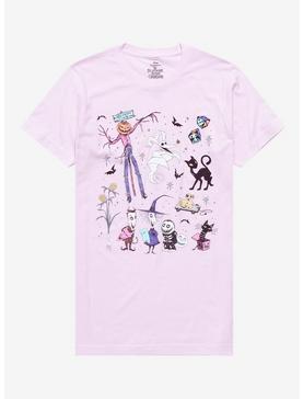 The Nightmare Before Christmas Pink Collage Boyfriend Fit Girls T-Shirt, , hi-res