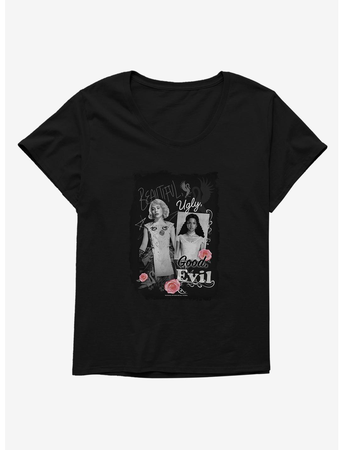 The School For Good And Evil Sophie & Agatha Scrapbook Girls T-Shirt Plus Size, BLACK, hi-res