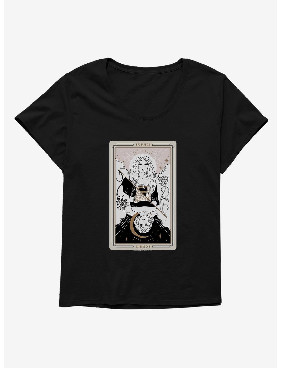 The School For Good And Evil Sophie Tarot Card Girls T-Shirt Plus Size, BLACK, hi-res