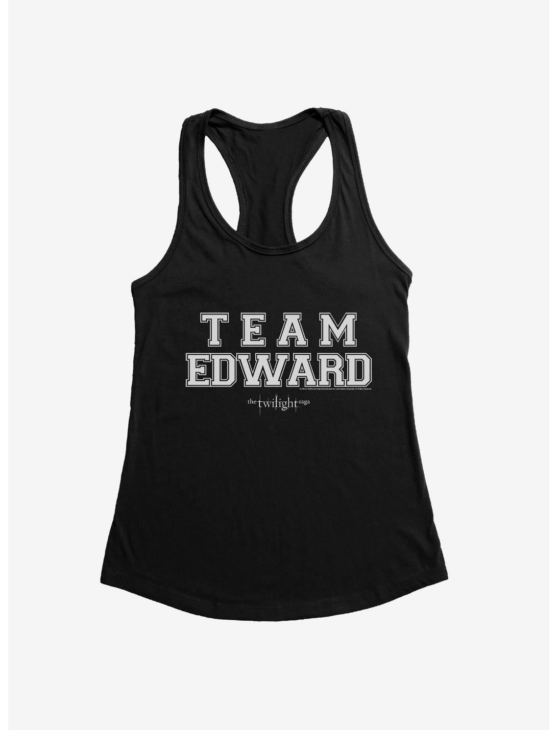 Twilight Team Edward Collegiate Font Womens Tank Top, BLACK, hi-res