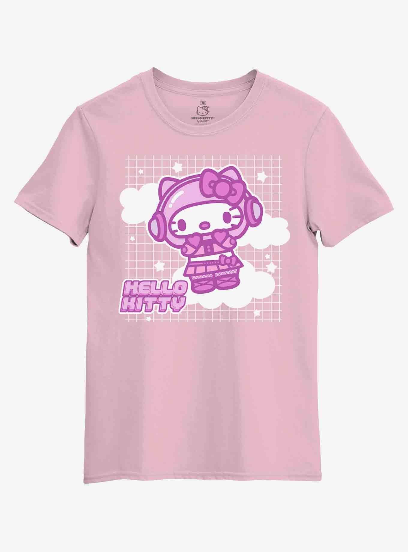 Hello Kitty Astro Grid Boyfriend Fit Girls T-Shirt, , hi-res