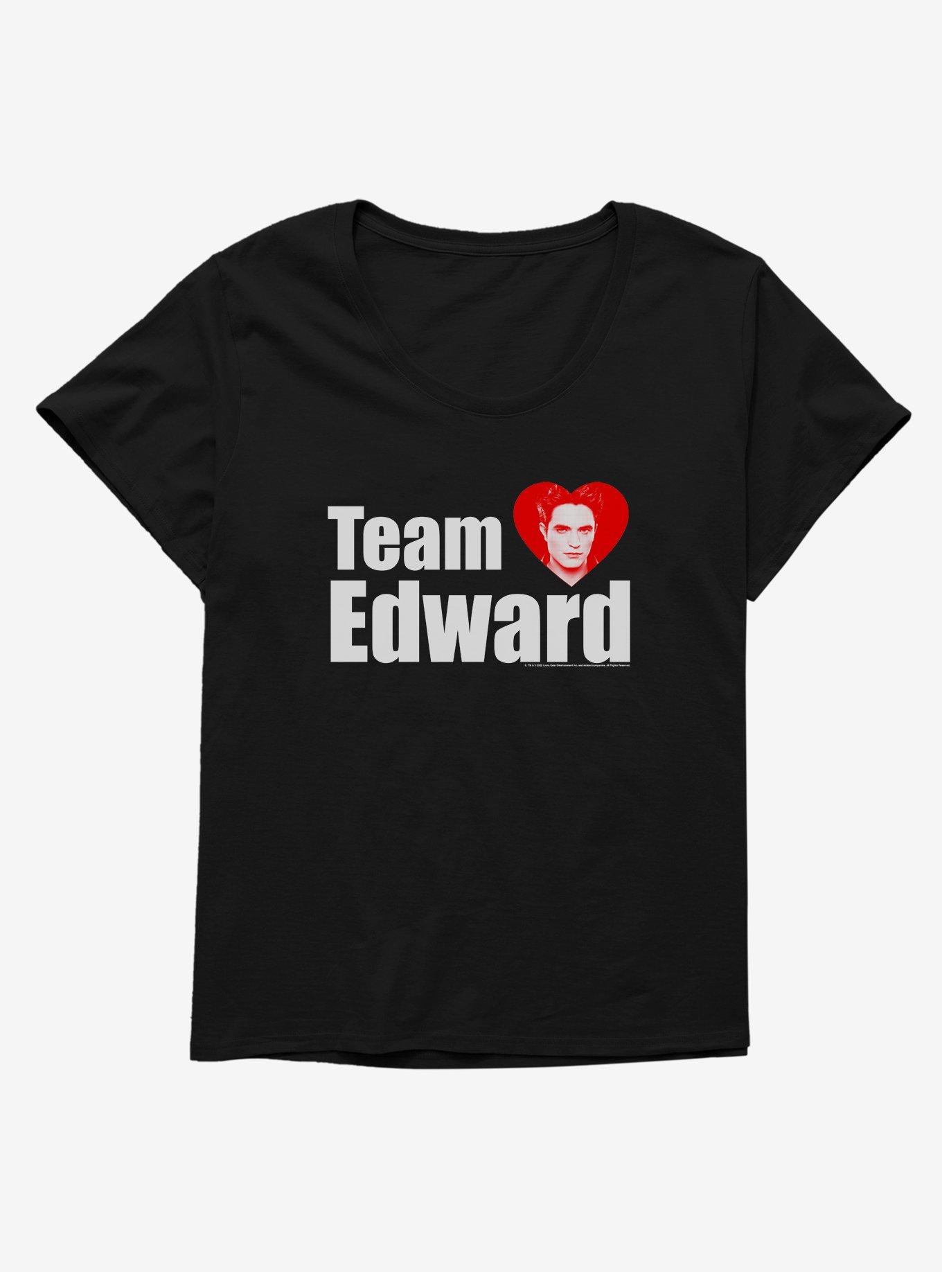 Twilight Team Edward Womens T-Shirt Plus Size, BLACK, hi-res