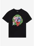 Disney Lilo & Stitch Stitch & Angel Wreath Boyfriend Fit Girls T-Shirt, MULTI, hi-res