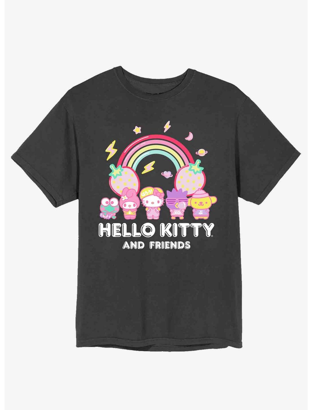 Hello Kitty And Friends Strawberry Rainbow Boyfriend Fit Girls T-Shirt, MULTI, hi-res