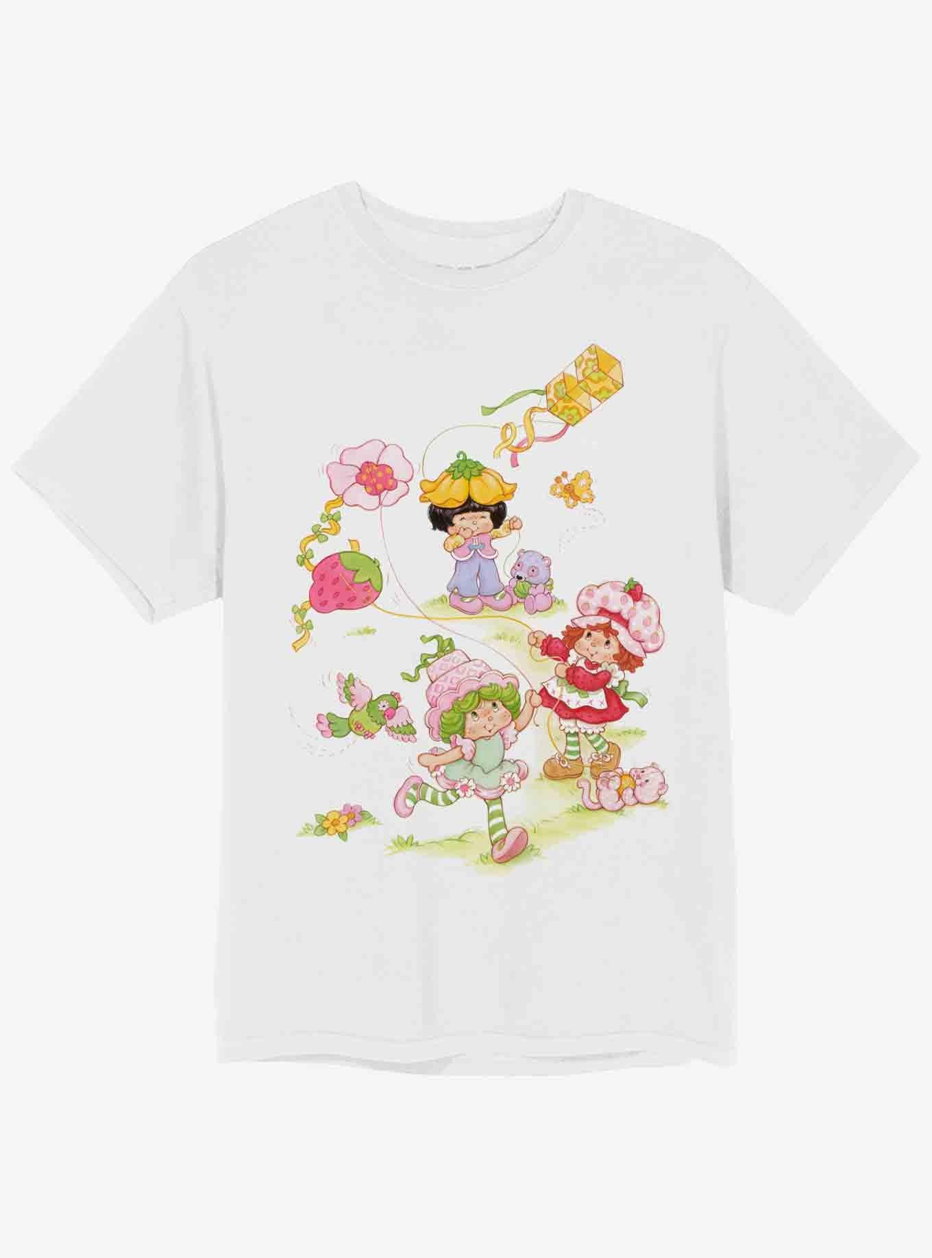 Strawberry Shortcake Kite Flying Boyfriend Fit Girls T-Shirt, MULTI, hi-res