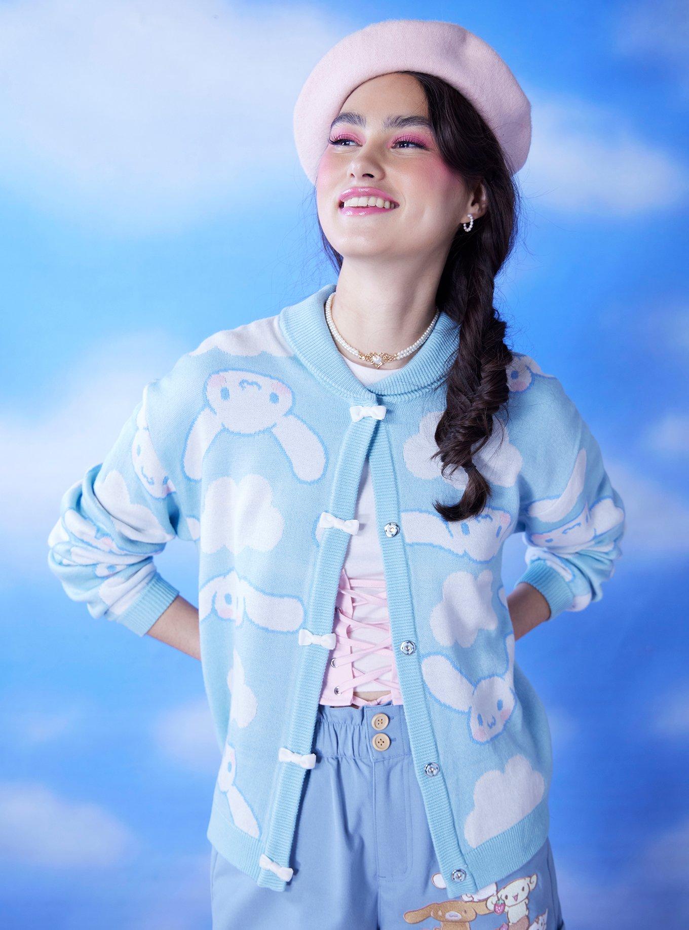 Cinnamoroll Cloud Collar Girls Cardigan, MULTI, hi-res