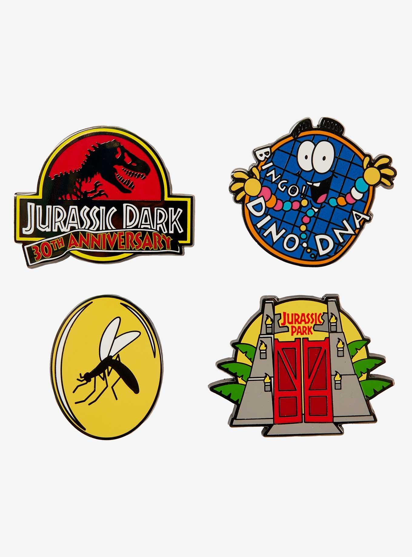 Loungefly Jurassic Park 30th Anniversary Enamel Pin Set, , hi-res