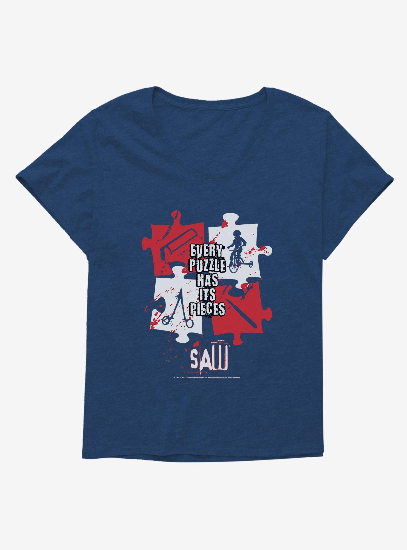 Saw Puzzle Pieces Girls T-Shirt Plus