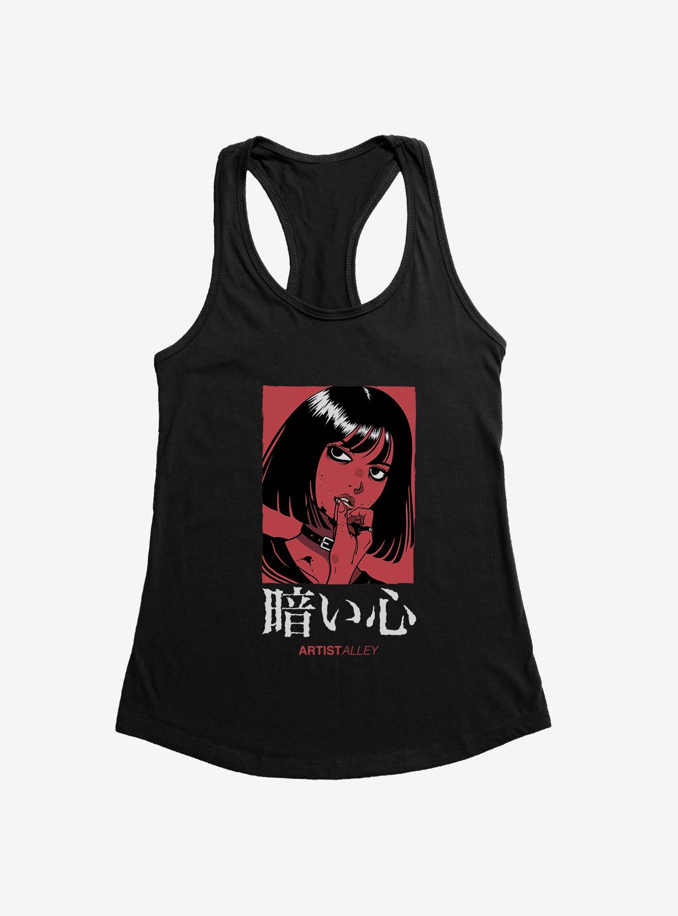 Artist Alley Anime Girl Dark Heart Womens Tank Top, , hi-res