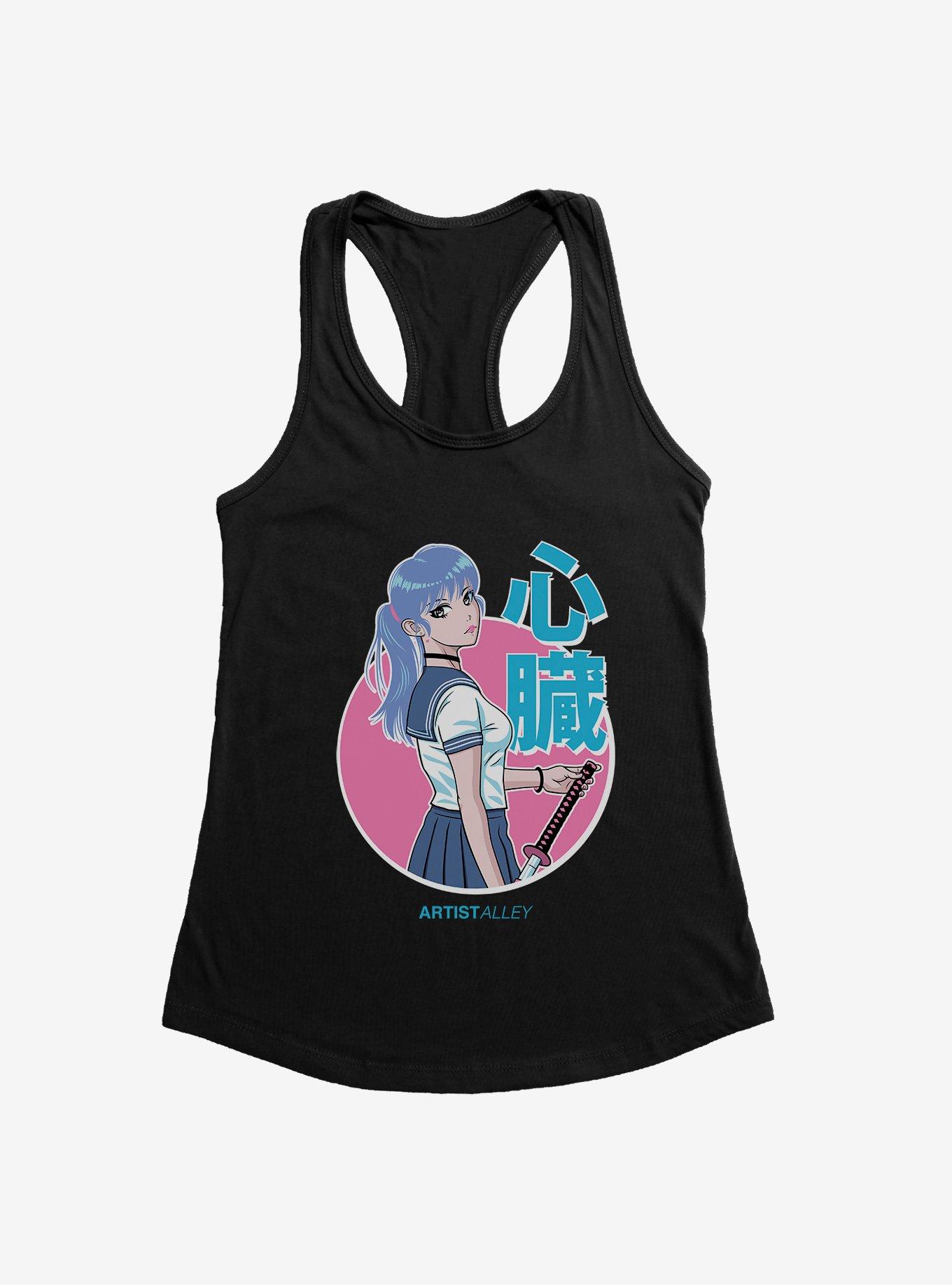 Artist Alley Anime Girl Heart Womens Tank Top, , hi-res