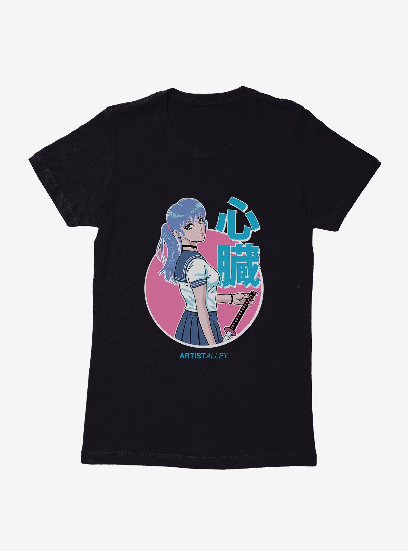 Artist Alley Anime Girl Heart Womens T-Shirt, , hi-res