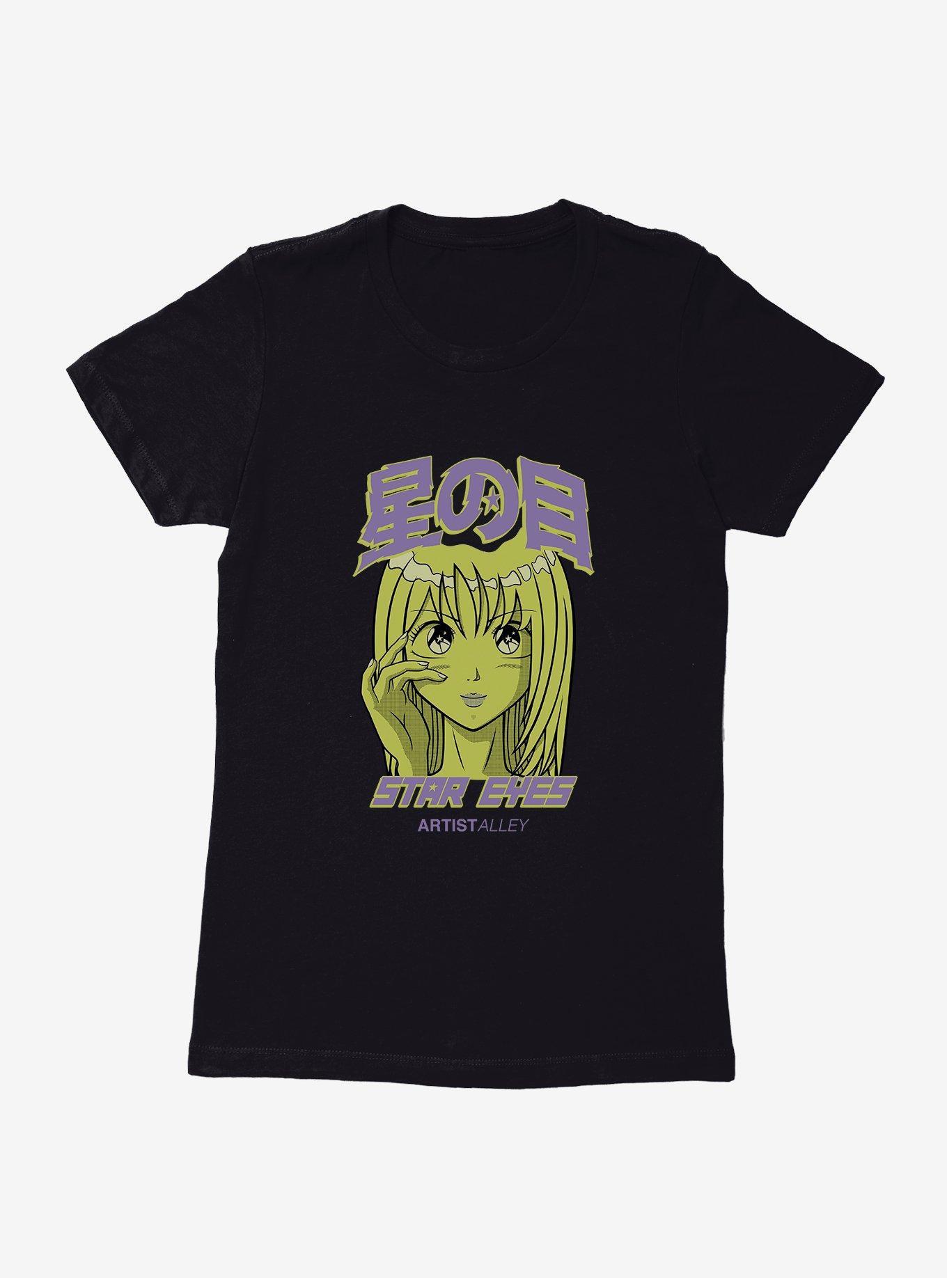 Artist Alley Anime Girl Star Eyes Womens T-Shirt, , hi-res