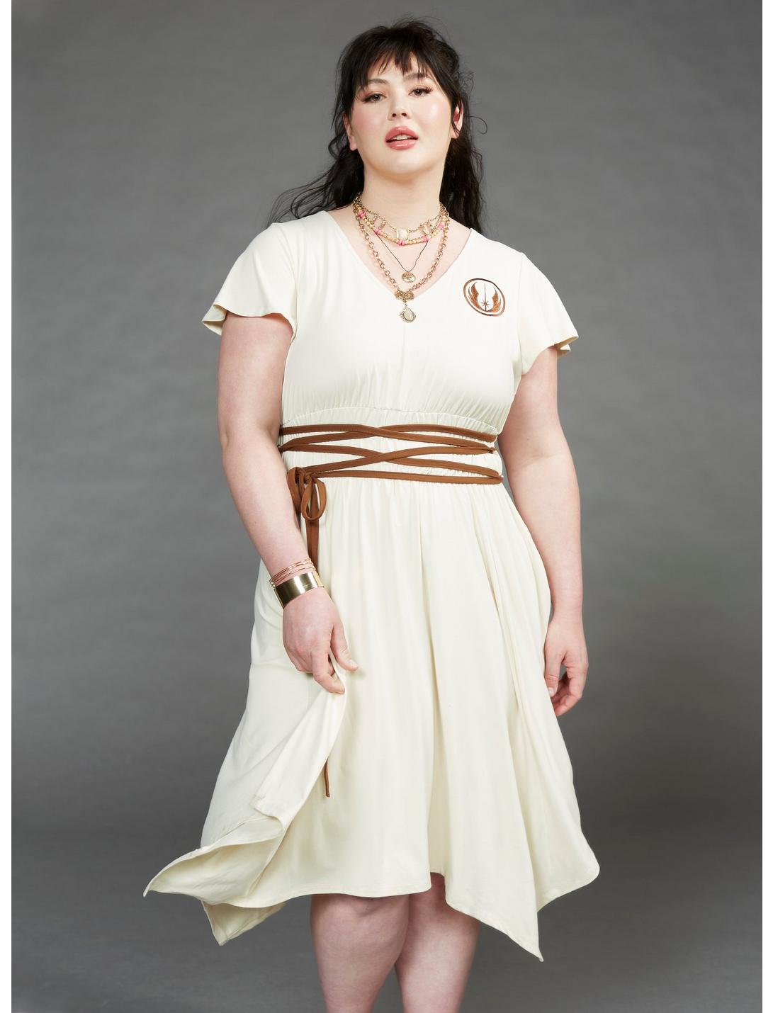 Her Universe Star Wars Rey Dress Plus Size, CREAM, hi-res