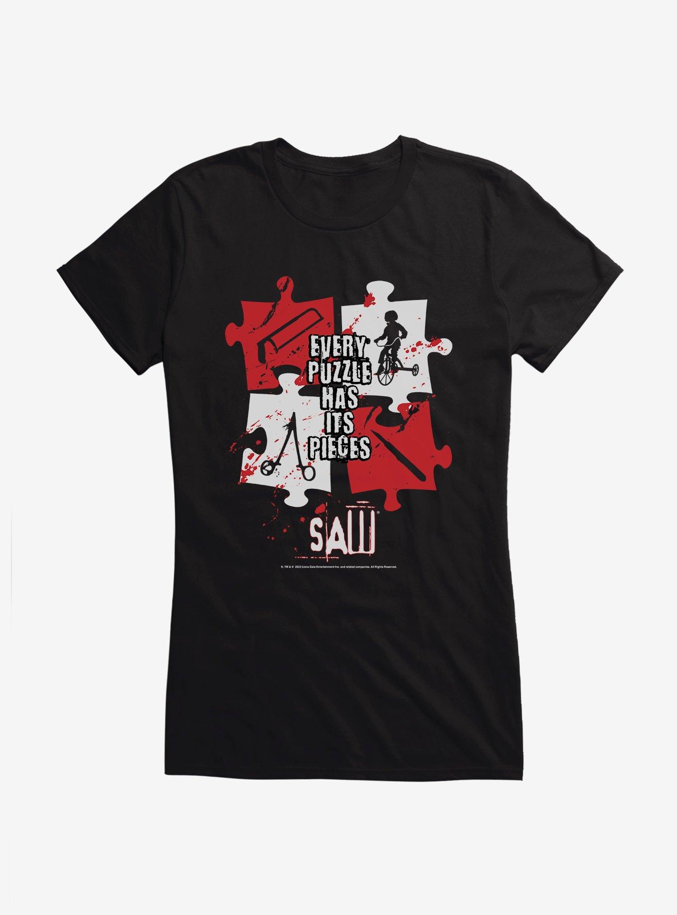 Saw Puzzle Pieces Girls T-Shirt, , hi-res