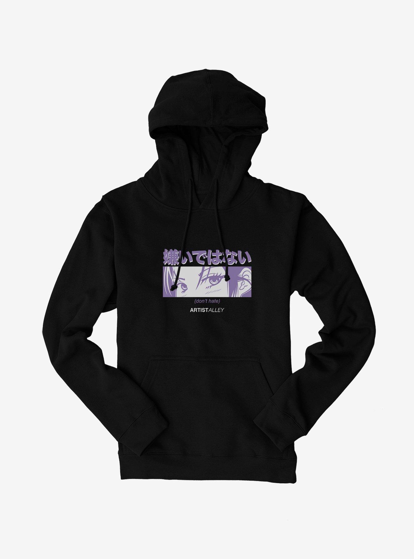 Artist Alley Anime Girl Don't Hate Hoodie, , hi-res