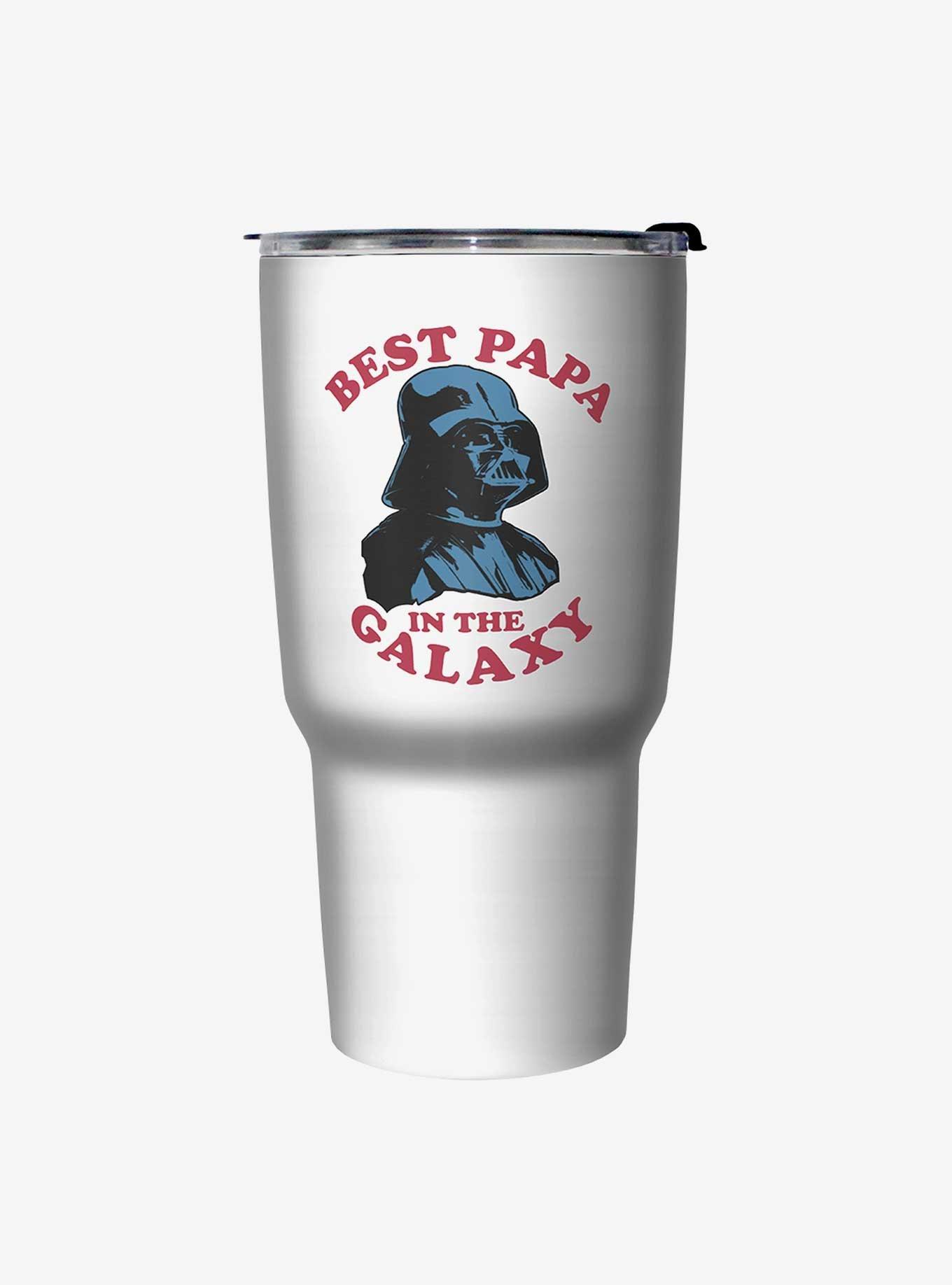 Star Wars Best Papa White Stainless Steel Travel Mug, , hi-res